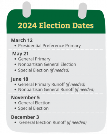 Dates for election